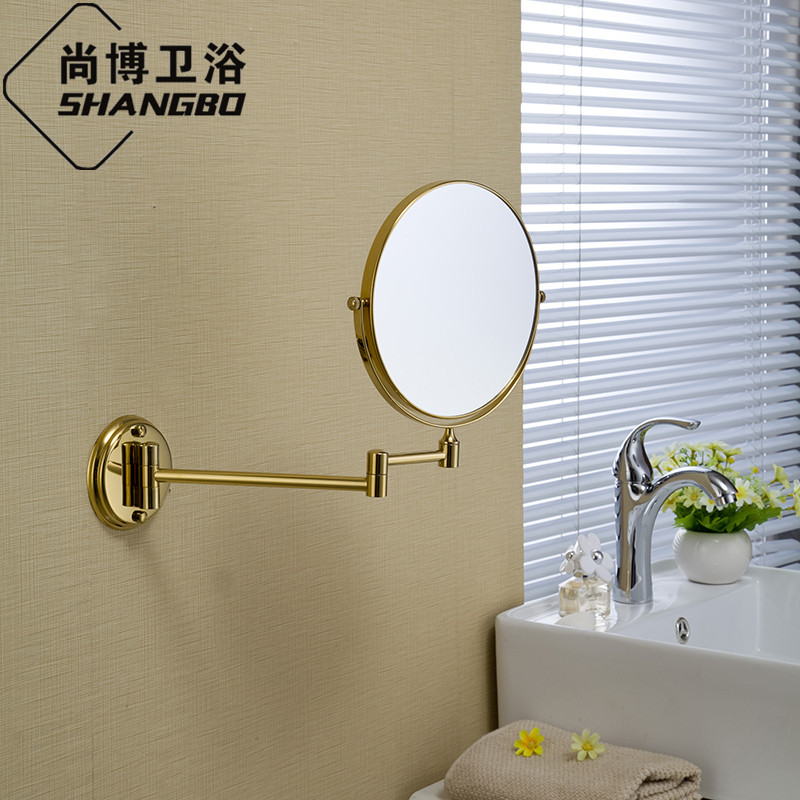 м  Ʈ  ȭ ſ  Ȳ 8   Ȯ Ƽ ̷ JZ-1088K/Fashion Wall Mount Bathroom Cosmetic Mirror Golden Brass 8& Folding Telescopic Magnify Beauty M